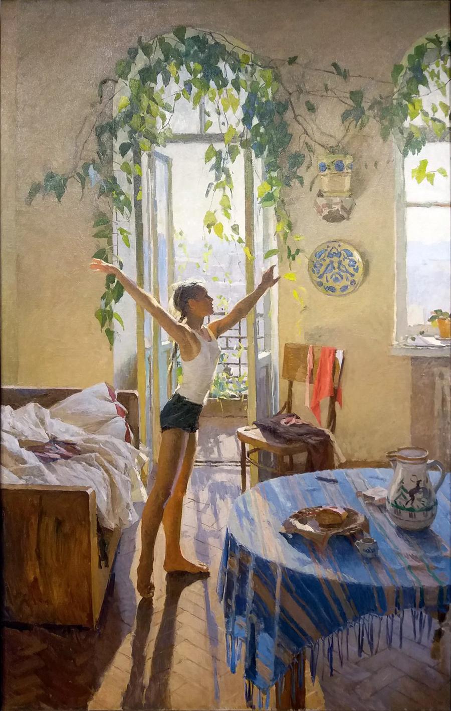 Утро, худ. Татяна Яблонская, 1954 г.