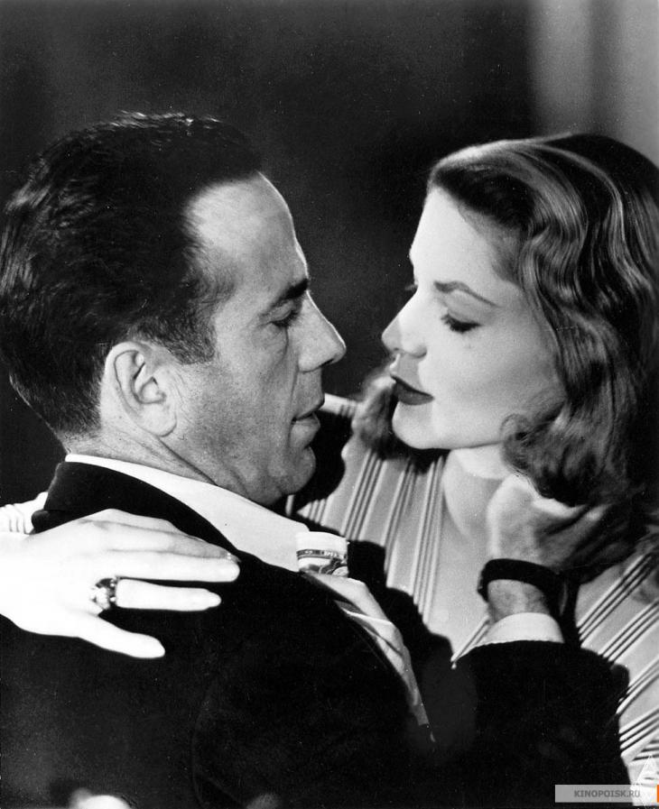 Хъмфри Богарт и Лорън Бекол в "Да имаш и да нямаш", 1944 г., Фокнър е сценарист на филма по книгата на Хемингуей