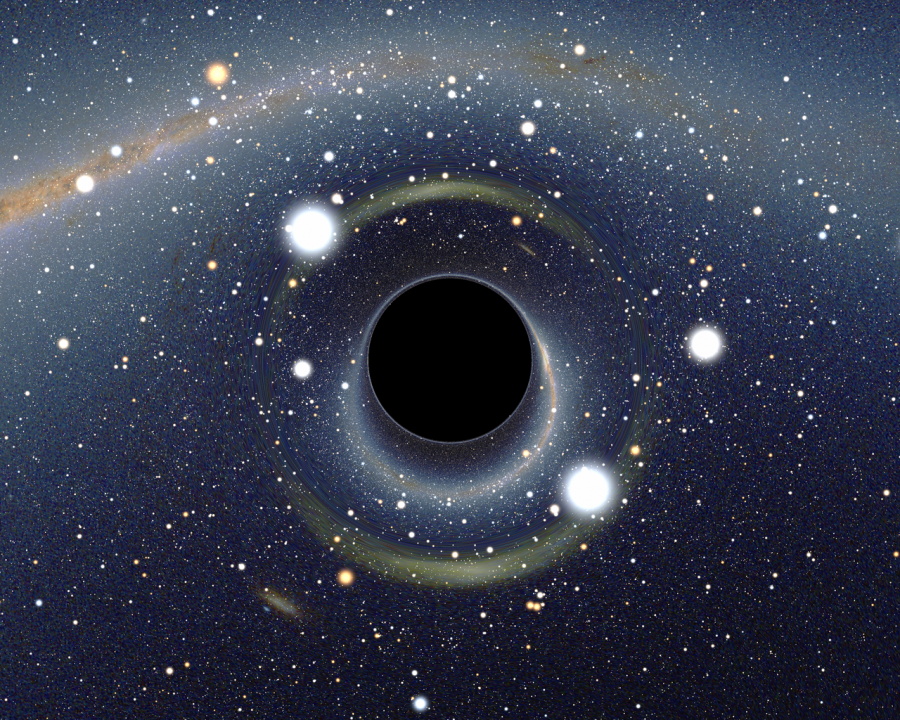 Симулация на черна дупка в Големия Магеланов облак, илюстрация: Wikrmedia.org