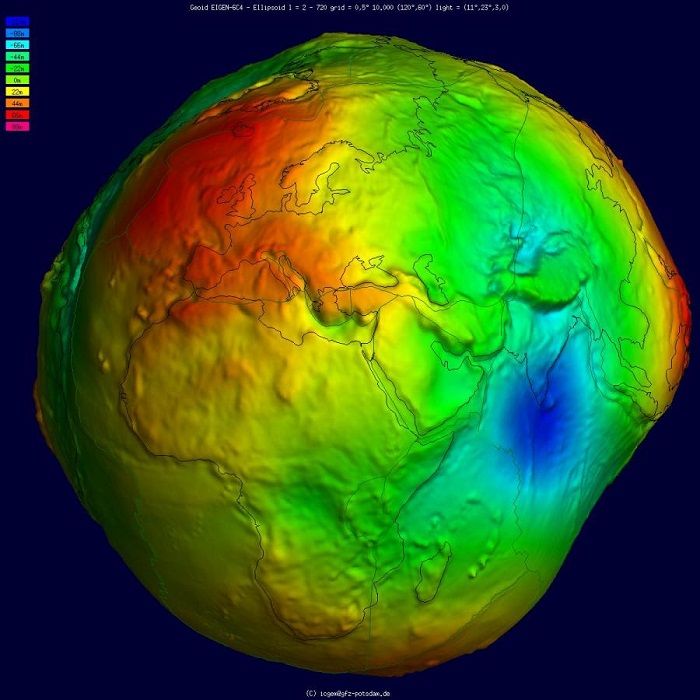 Гравитационна карта: Wikimedia Commons