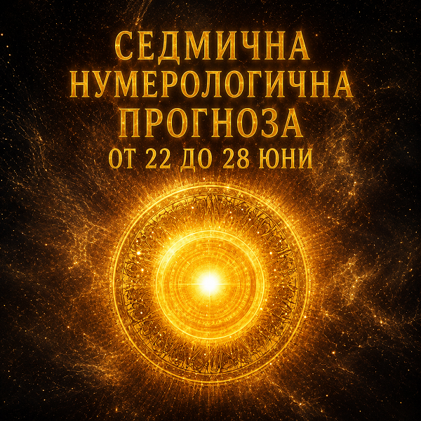 СЕДМИЧНА НУМЕРОЛОГИЧНА ПРОГНОЗА ОТ 22 ДО 28 ЮНИ